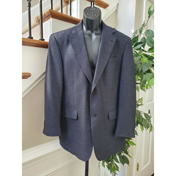 Austin Reed Men's Blue Two Buttons Long Sleeve Single Breasted Blazer Size 40R - Picture 1 of 11